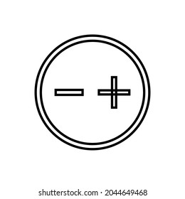 Brightness Icon, Intensity Setting Vector Art Illustration