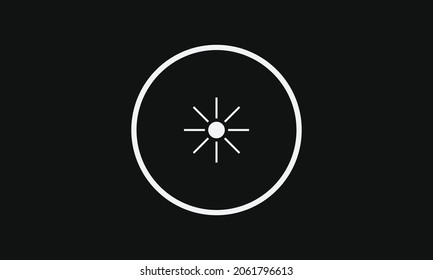 Brightness Icon, Intensity Setting Vector Art Illustration 