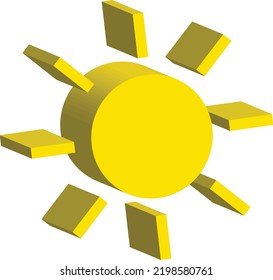 Brightness Icon, Intensity Setting Vector Art Illustration