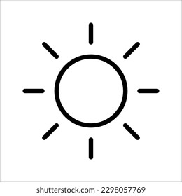 Brightness Icon, Intensity Setting vector illustration on white background