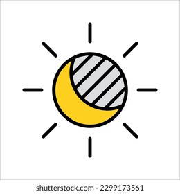 Brightness Icon, Intensity Setting vector illustration on white background