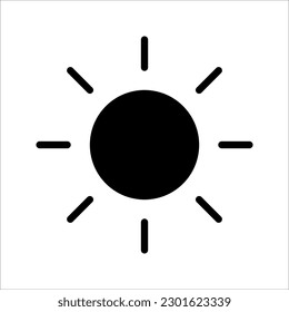 Brightness Icon, Intensity Setting vector illustration on white background