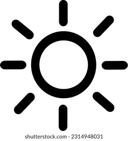 Brightness icon, intensity setting vector. Modern, simple flat vector illustration for web site or mobile app. Replaceable vector design.