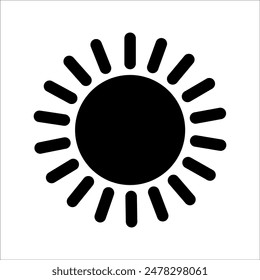 Brightness Icon, Intensity Setting Vector Art Illustration