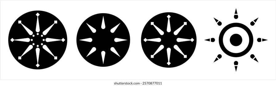 Brightness Icon, Intensity Setting Vector Art Illustration