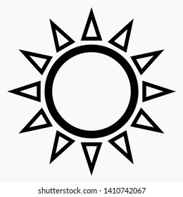 Brightness Icon isolated minimal single flat linear icon for application and info-graphic. Commercial line vector icon for websites and mobile minimalistic flat design.