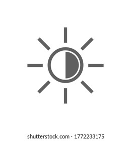 icono de brillo aislado en el fondo blanco. ilustración vectorial