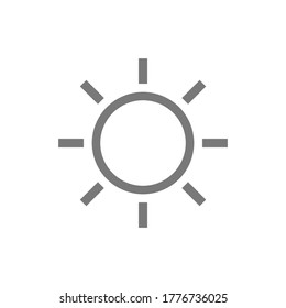 icono de brillo. símbolo de luz aislado sobre fondo blanco. ilustración vectorial