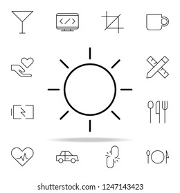 brightness icon. Minimal Universal Theme icons universal set for web and mobile