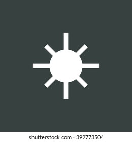 Brightness icon on dark background