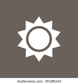 Brightness Icon on Dark Gray Color. Eps-10.