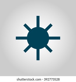 Brightness icon on grey background