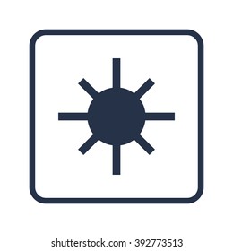 Brightness icon on white background