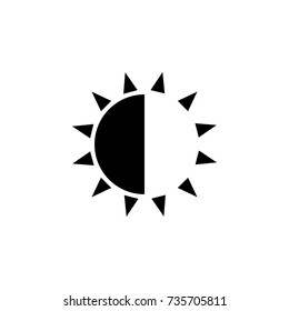 Brightness icon on white background