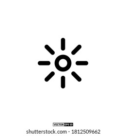 diseño vectorial de contorno de iconos de brillo