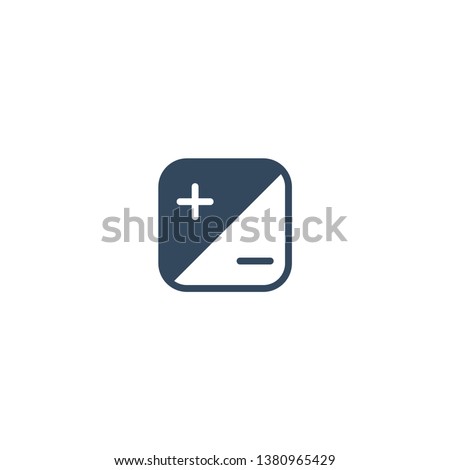 Brightness icon with plus and minus icon for web and mobile