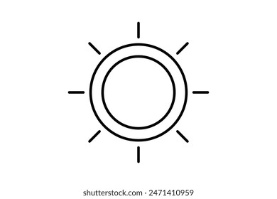 brightness icon. icon related to edit tool. suitable for web site, app, user interfaces, printable etc. line icon style. simple vector design editable