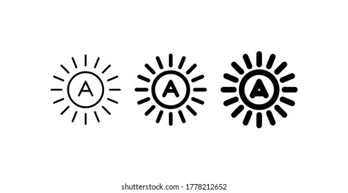 brightness icon set. vector on white background