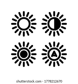 conjunto de iconos de brillo. vector sobre fondo blanco