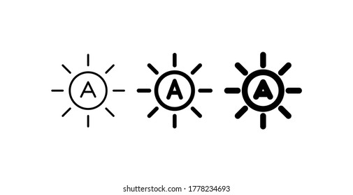 brightness icon set. vector on white background