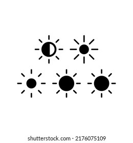 Illustration zum Design von Vektorsymbolen in Helligkeit