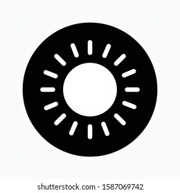 Brightness Icon, sun icon, Intensity Setting Vector Art Illustration