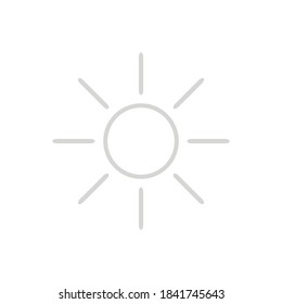 brightness icon. sun light symbol isolated on white background. vector illustration 