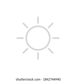 brightness icon. sun light symbol isolated on white background. vector illustration 