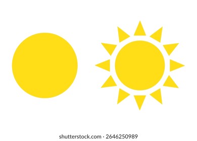 Helligkeitssymbol, Sonnenkontursymbol, Vektor 