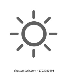 brightness icon. sun symbol isolated on white background. vector illustration  