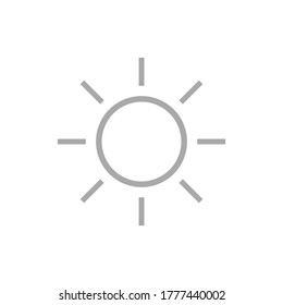 brightness icon. sun symbol isolated on white background. vector illustration