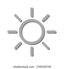 brightness icon. sun symbol isolated on white background. vector illustration 