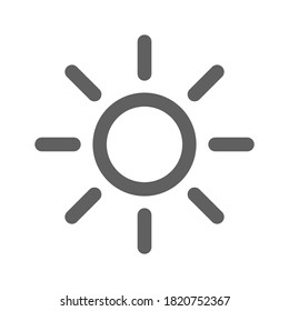 brightness icon. sun symbol isolated on white background. vector illustration