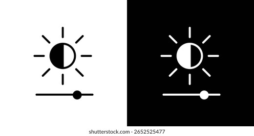 Brightness icon symbol collection. Flat vector stock illustration.