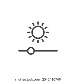 Brightness icon Symbol mark in filled style