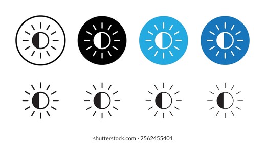 Brightness icon Thin line flat illustration