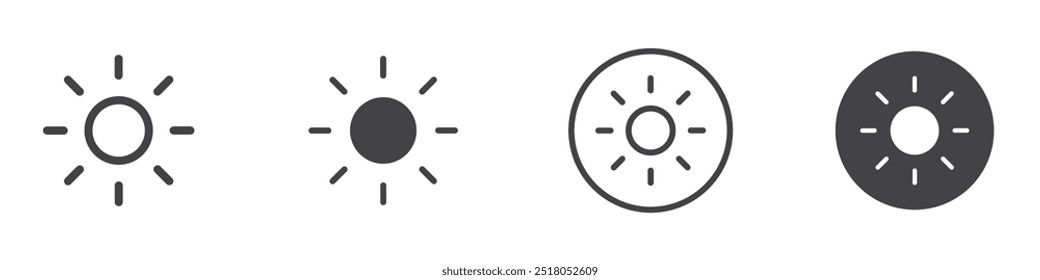 Brightness icon thin line illustration