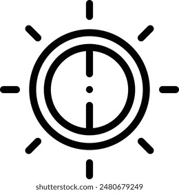 brightness icon. Thin Linear Style Design Isolated On White Background