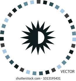 Brightness icon, vector design element
