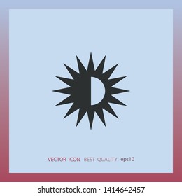 Brightness icon, vector design element