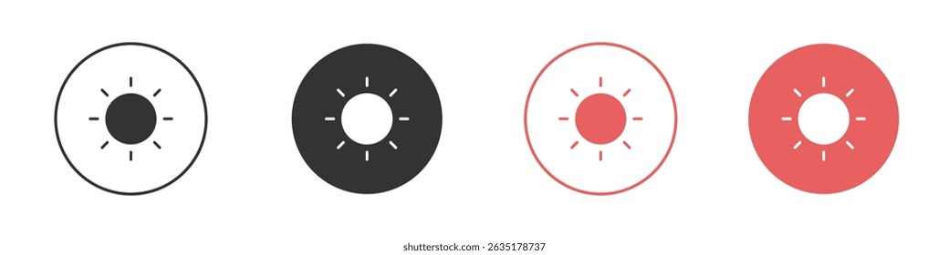 Brightness icon vector design template simple and clean style