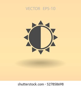 Icono de brillo. ilustración vectorial