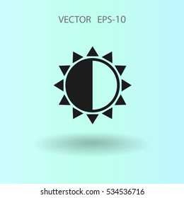Icono de brillo. ilustración vectorial
