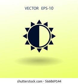 Brightness icon. vector illustration