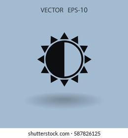 Brightness icon. vector illustration