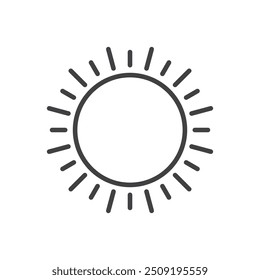 Helligkeitssymbol, Vektorgrafik, weißer Hintergrund