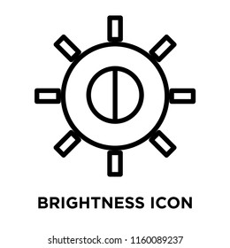 Brightness icon vector isolated on white background, Brightness transparent sign , line and outline elements in linear style