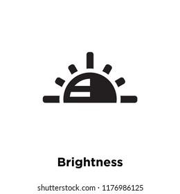 Brightness icon vector isolated on white background, logo concept of Brightness sign on transparent background, filled black symbol