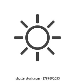 vector de icono de brillo aislado en el fondo blanco
