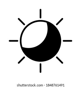 brightness icon vector isolated. perfect sign and symbol for interface icons collection